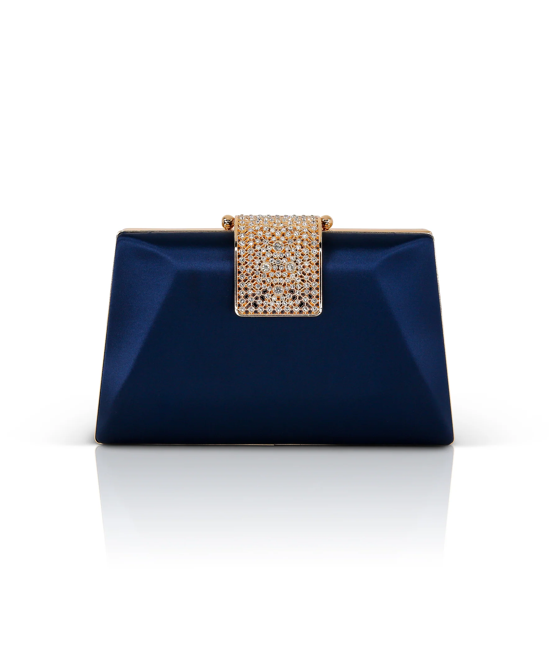 Amira Satin Faceted Trapezoid Minaudiere - Image 11