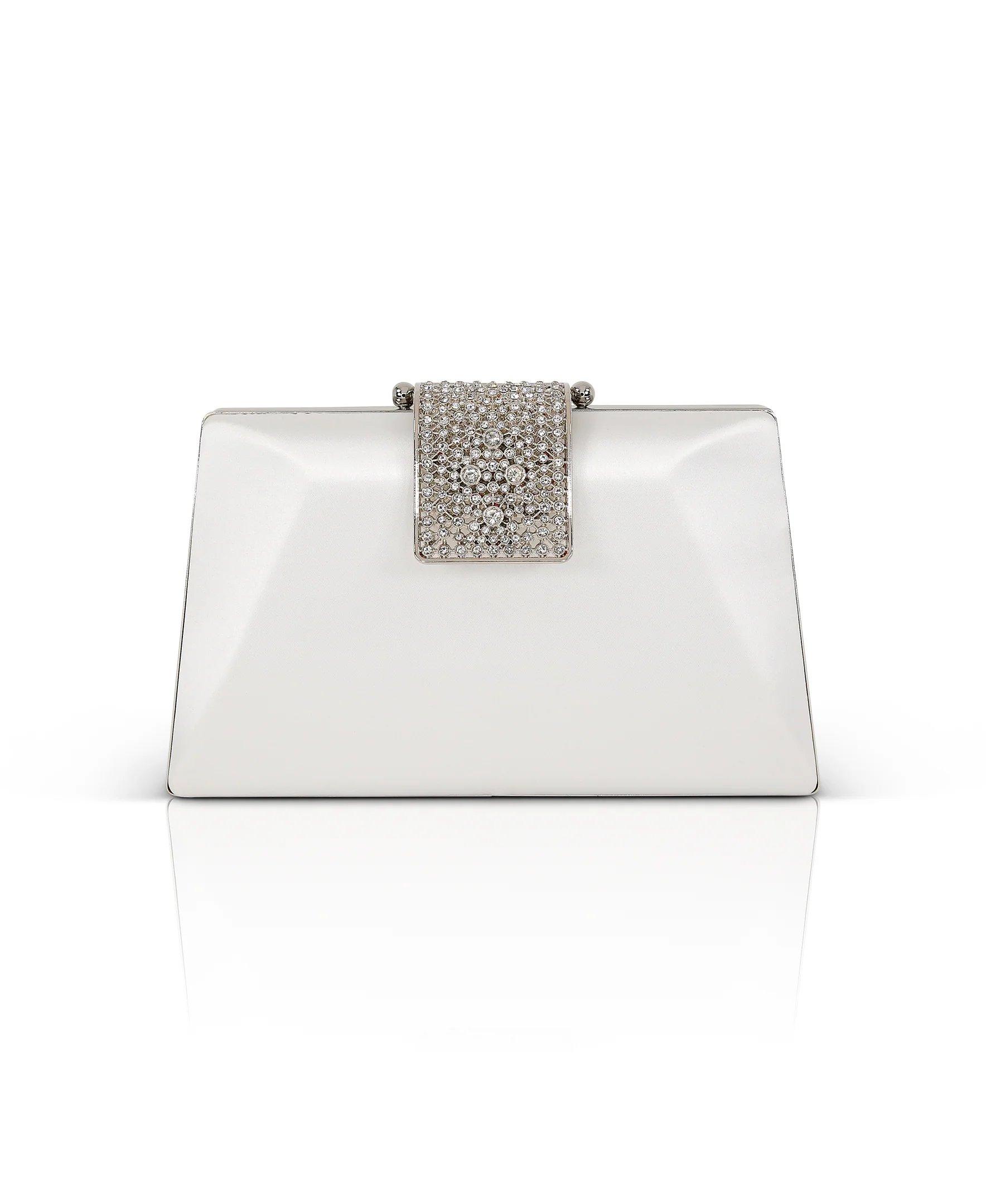 Amira Satin Faceted Trapezoid Minaudiere - Image 12