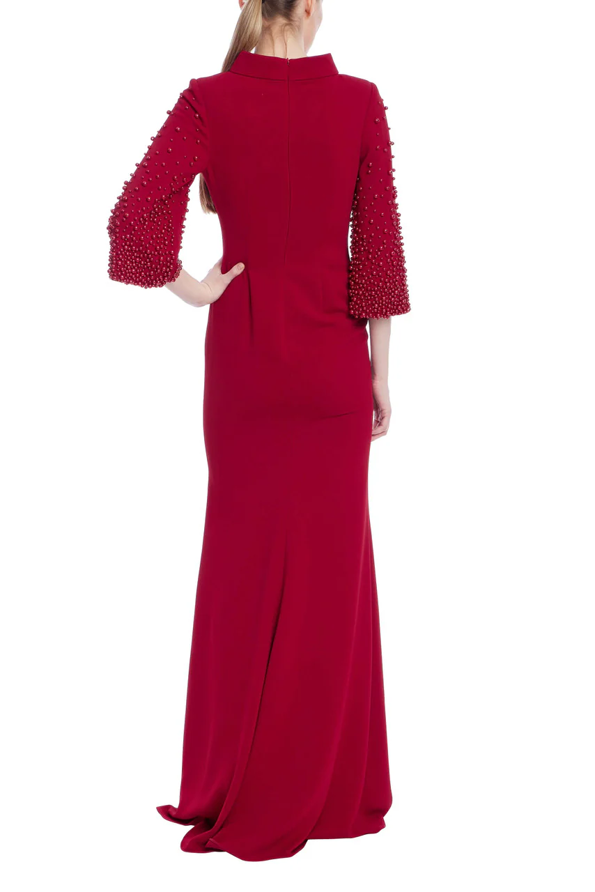 Beaded Bell Sleeve Gown - Image 3
