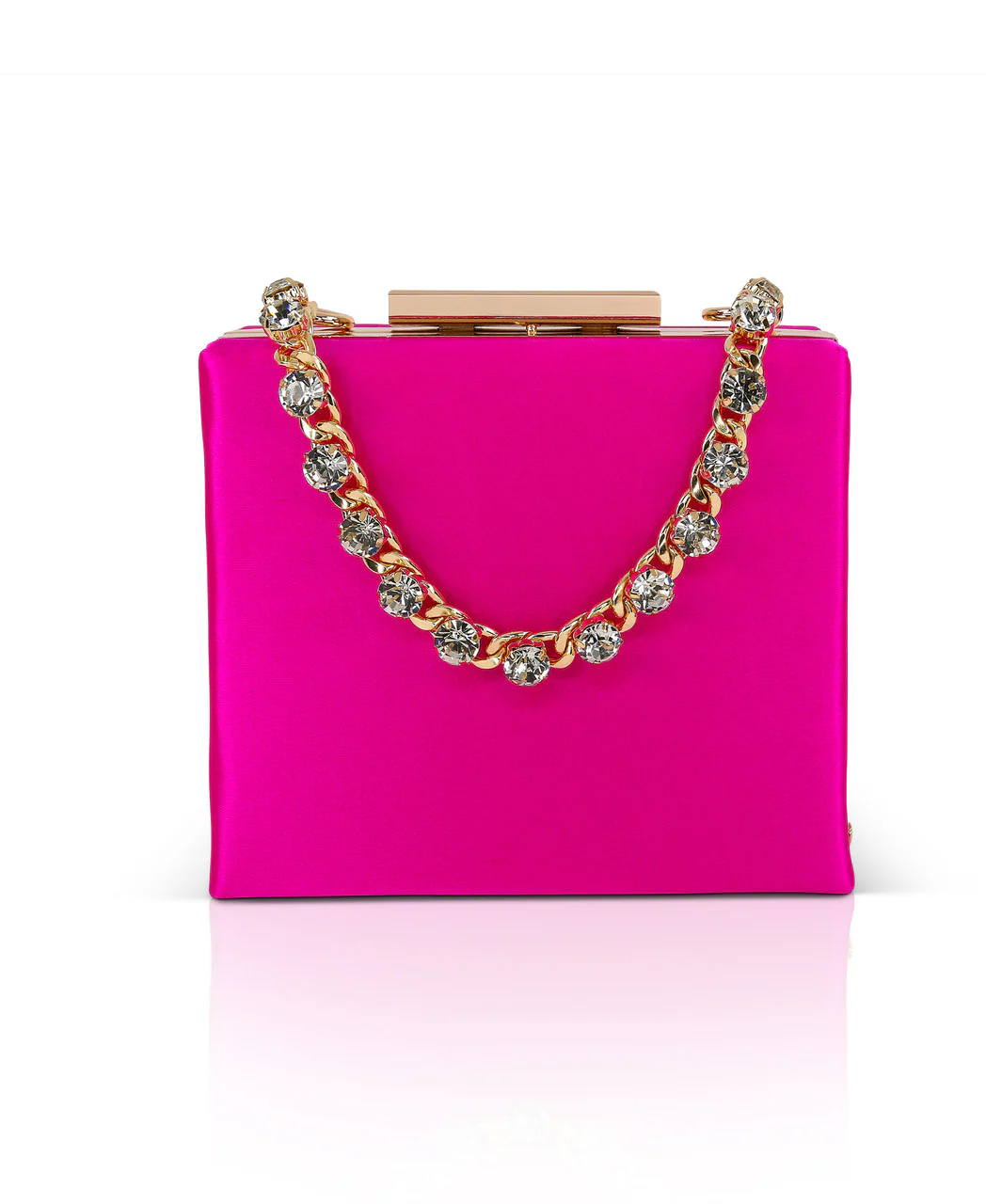 Billie Mini Box Clutch with Rhinestone Wristlet - Image 11