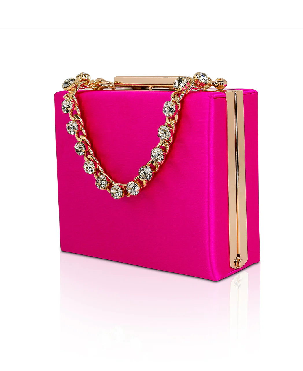 Billie Mini Box Clutch with Rhinestone Wristlet - Image 12