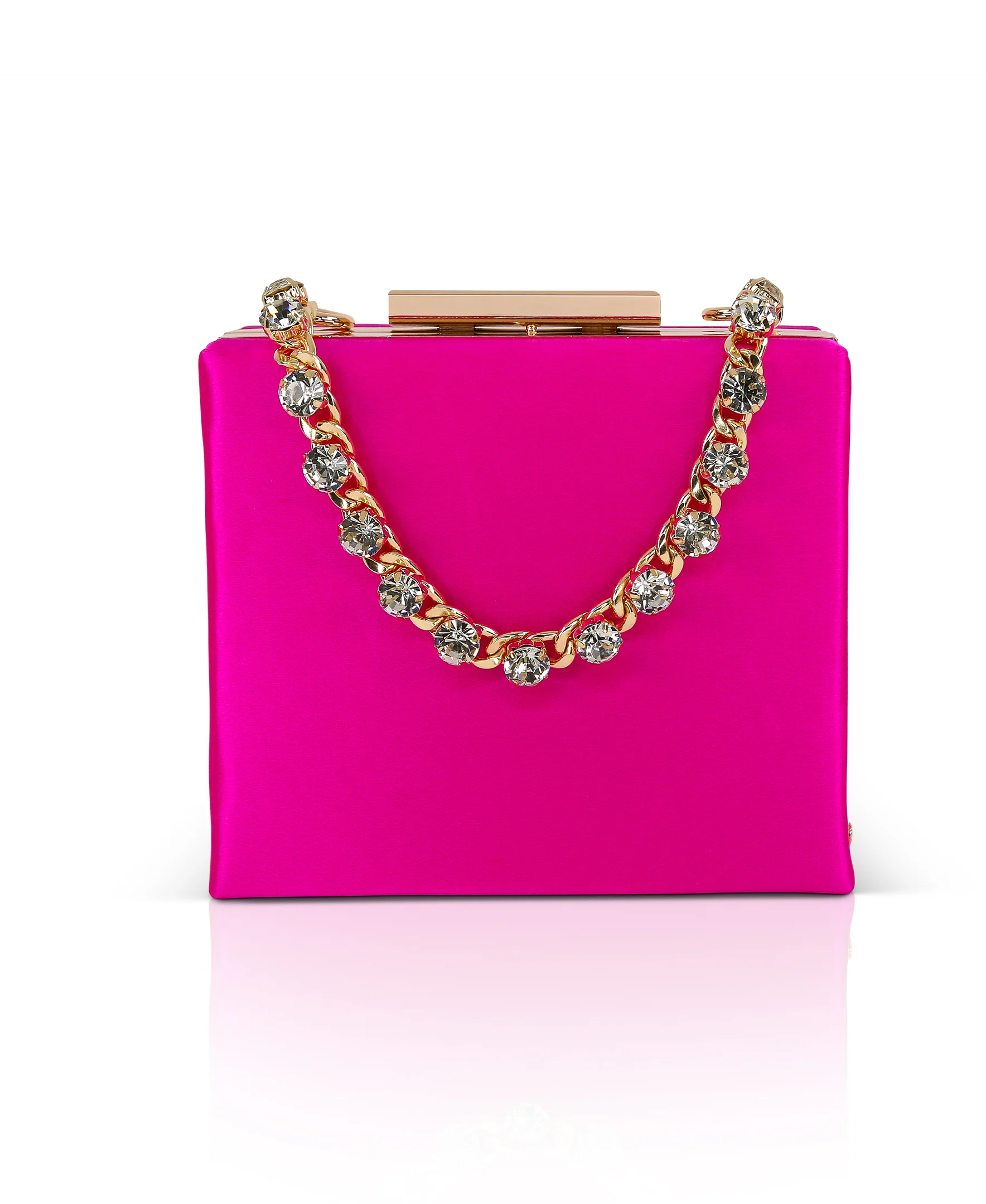 Billie Mini Box Clutch with Rhinestone Wristlet - Image 21