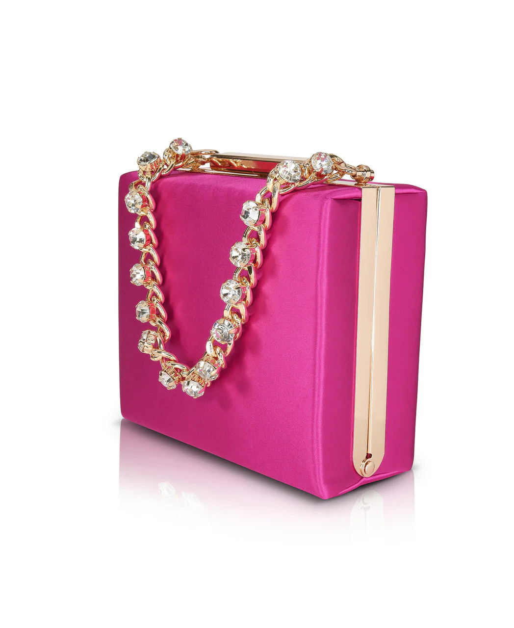 Billie Mini Box Clutch with Rhinestone Wristlet - Image 3