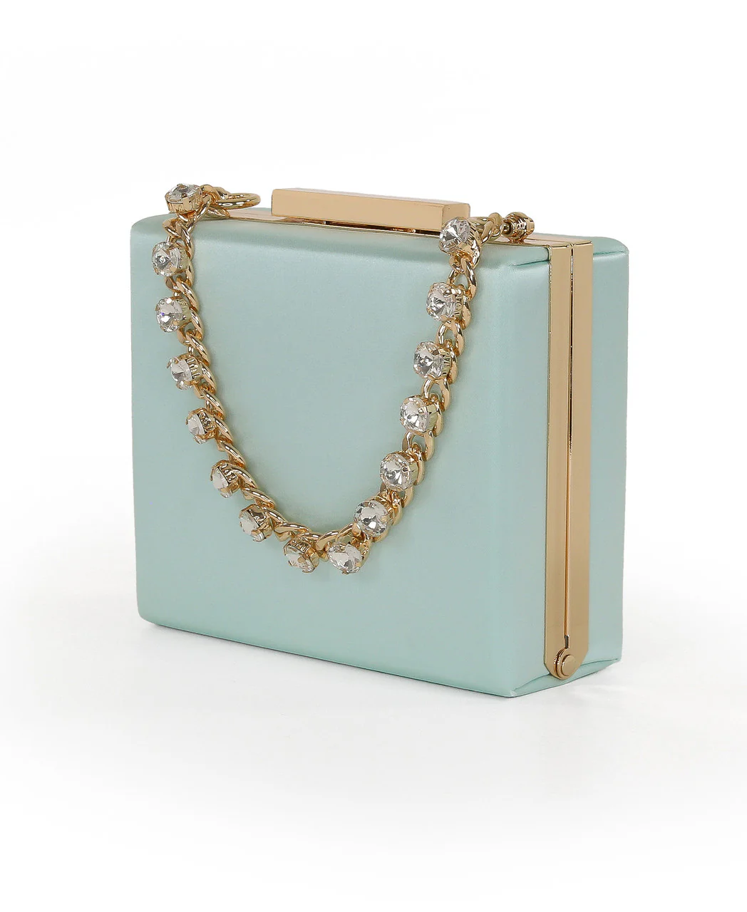 Billie Mini Box Clutch with Rhinestone Wristlet - Image 4