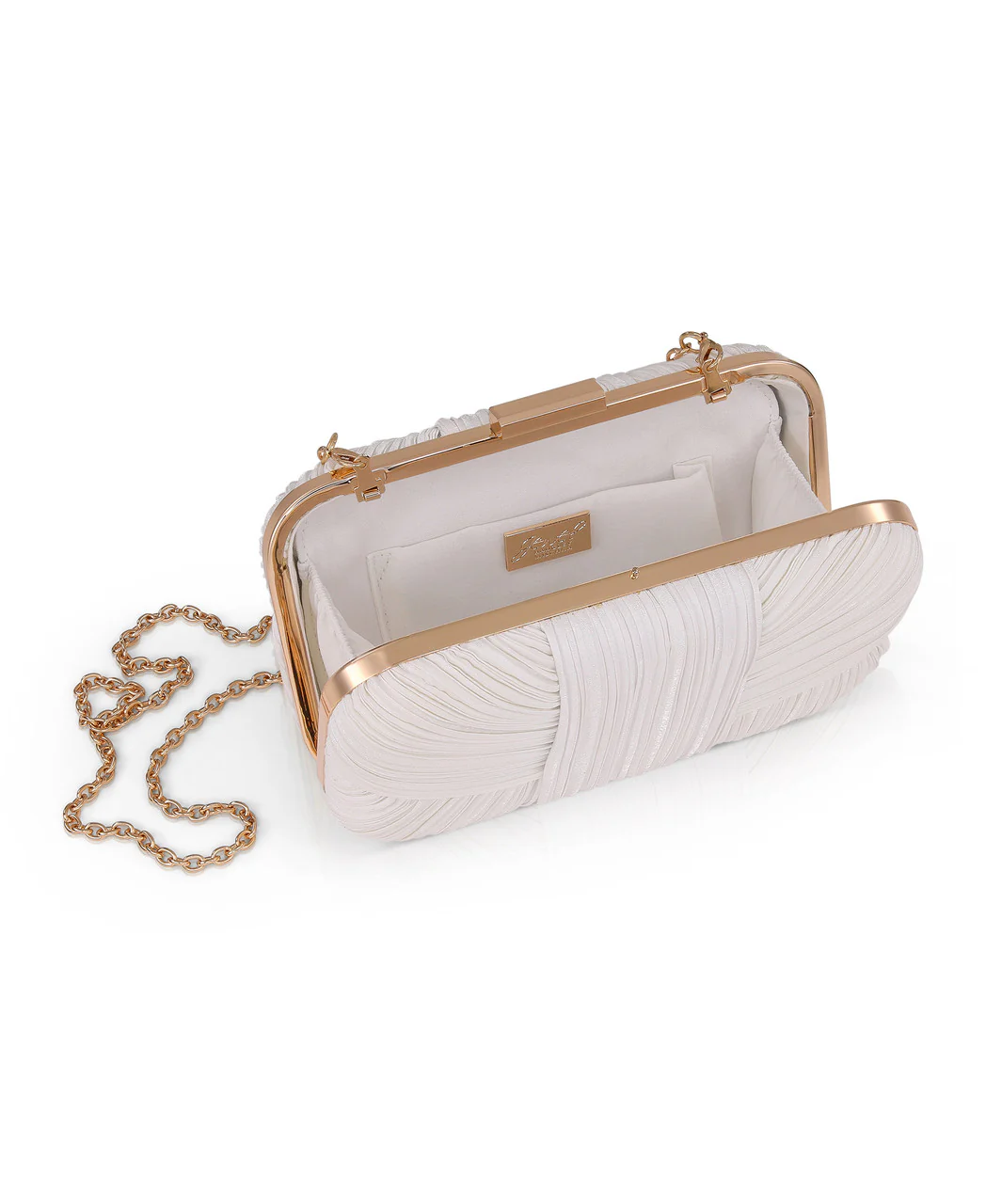 Cleo Shimmer Pleated Minaudiere - Image 9