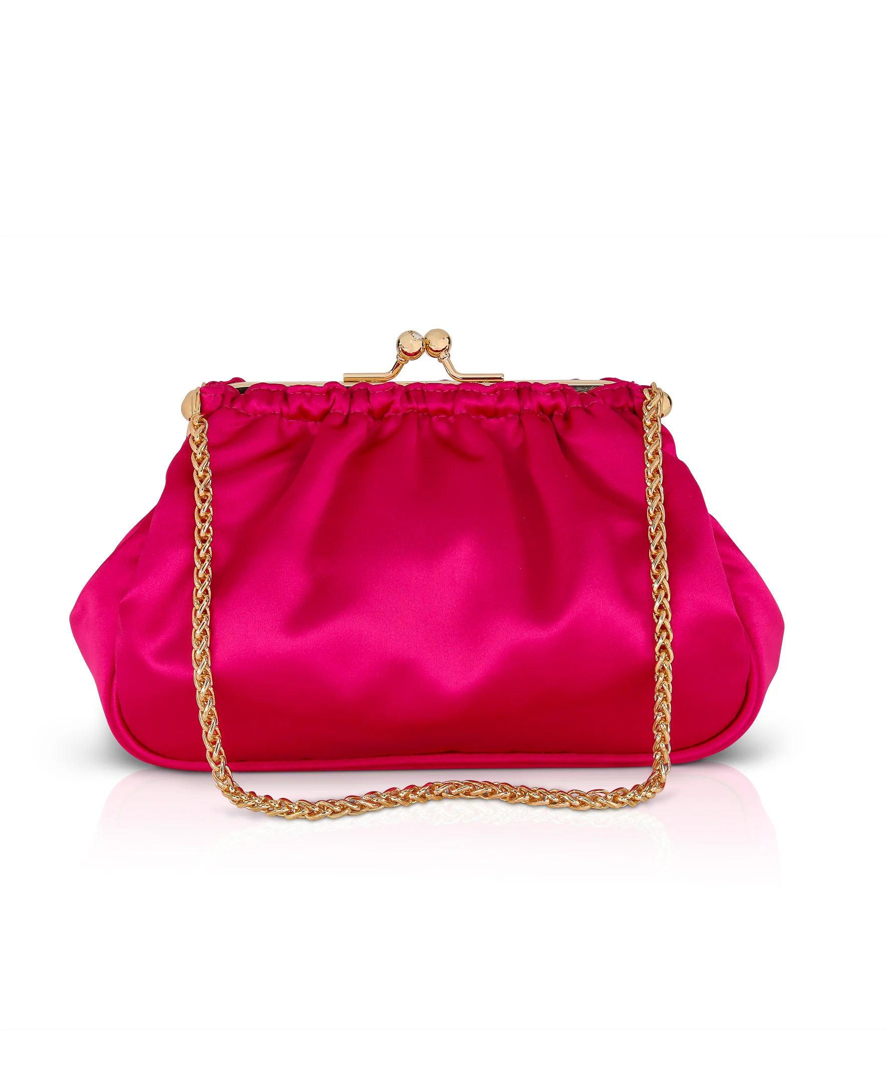 Cosima Satin Kisslock Framed Clutch - Image 10