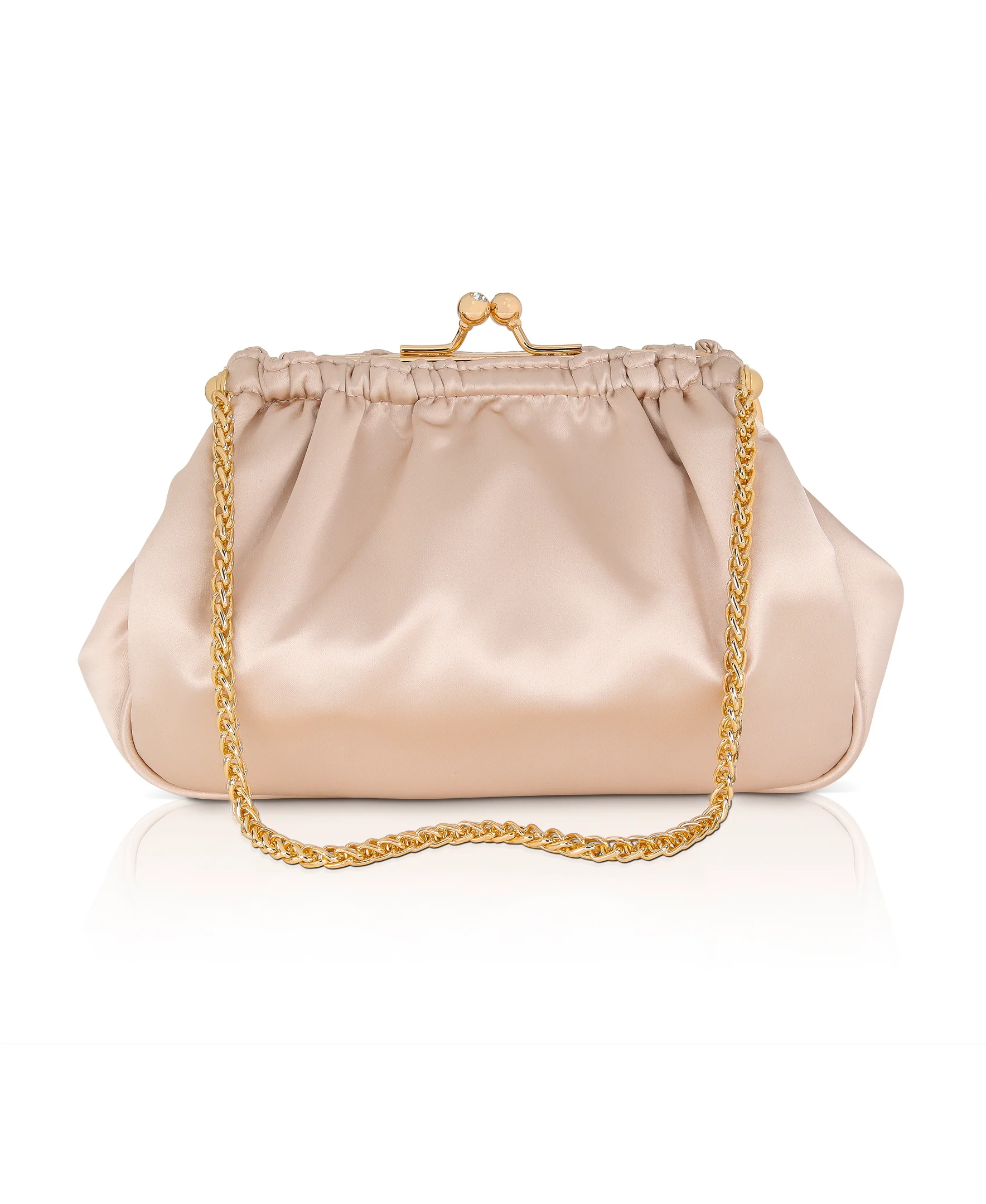 Cosima Satin Kisslock Framed Clutch - Image 9