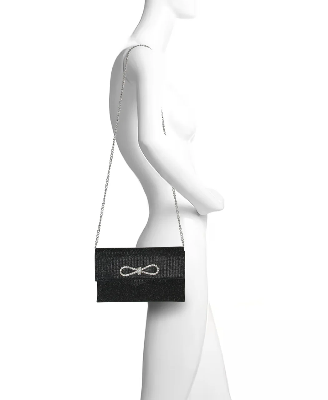 Dakota Sparkle Jacquard Envelope with Crystal Bow - Image 6