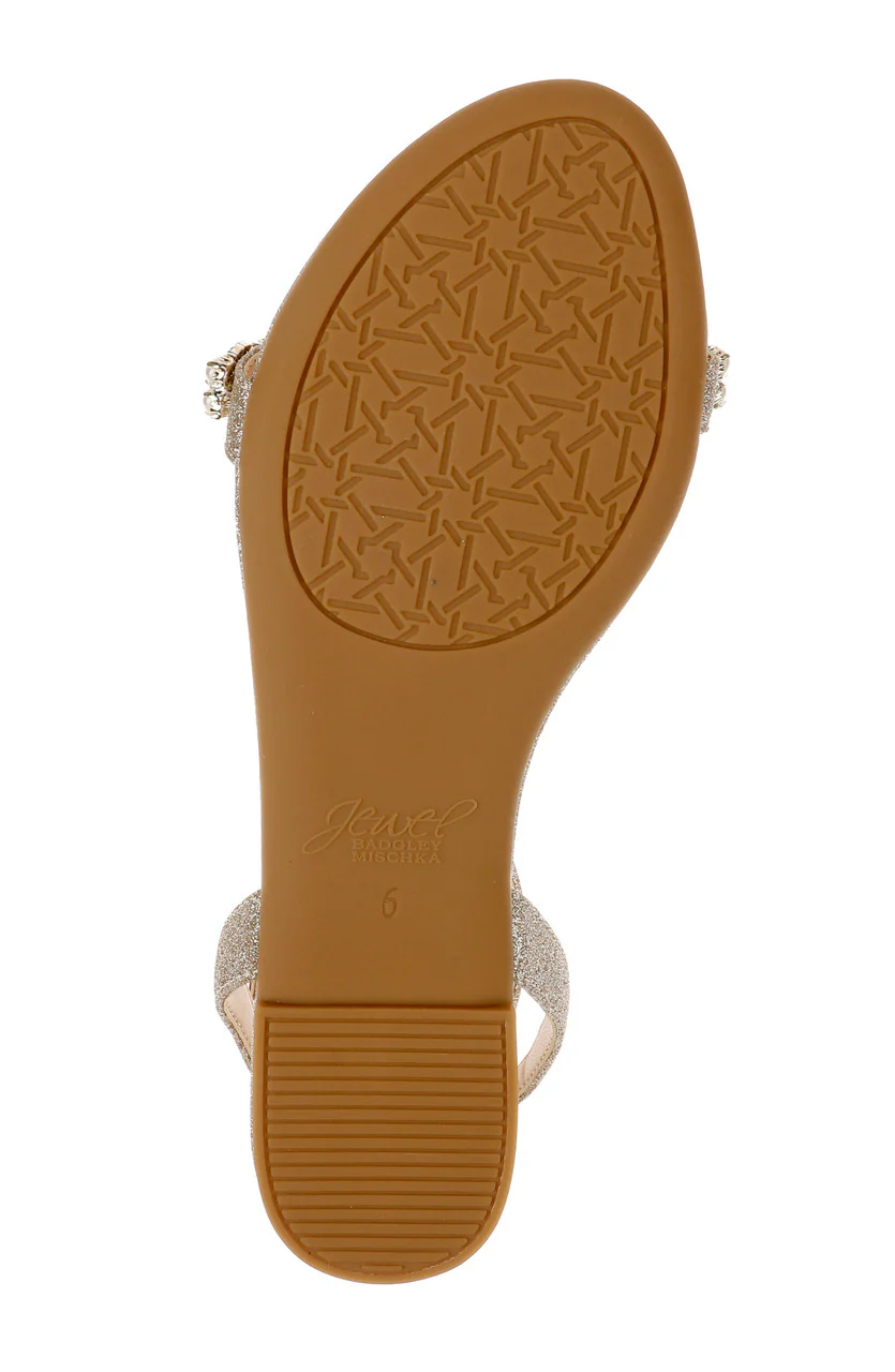 Daria Pearl and Crystal Flat Sandals - Image 13