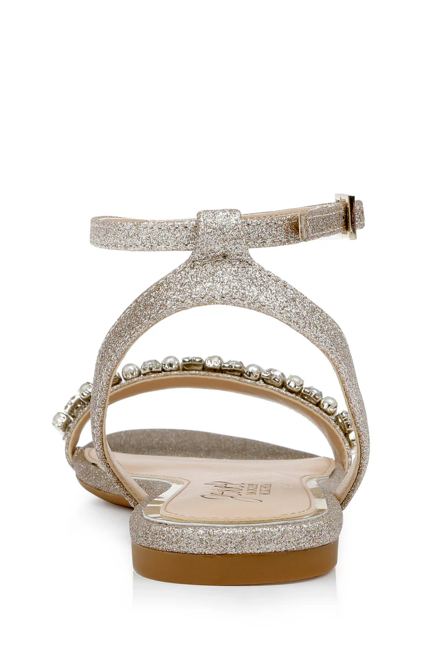 Daria Pearl and Crystal Flat Sandals - Image 14