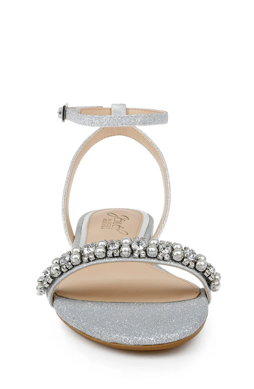 Daria Pearl and Crystal Flat Sandals - Image 18