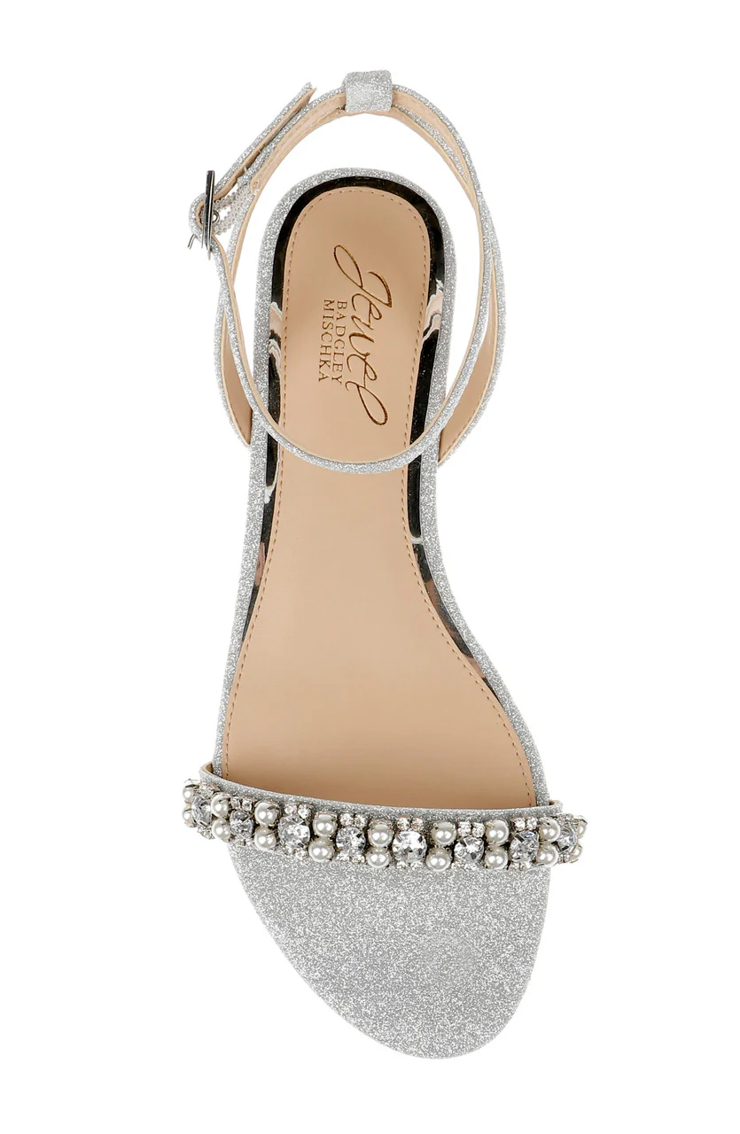Daria Pearl and Crystal Flat Sandals - Image 19