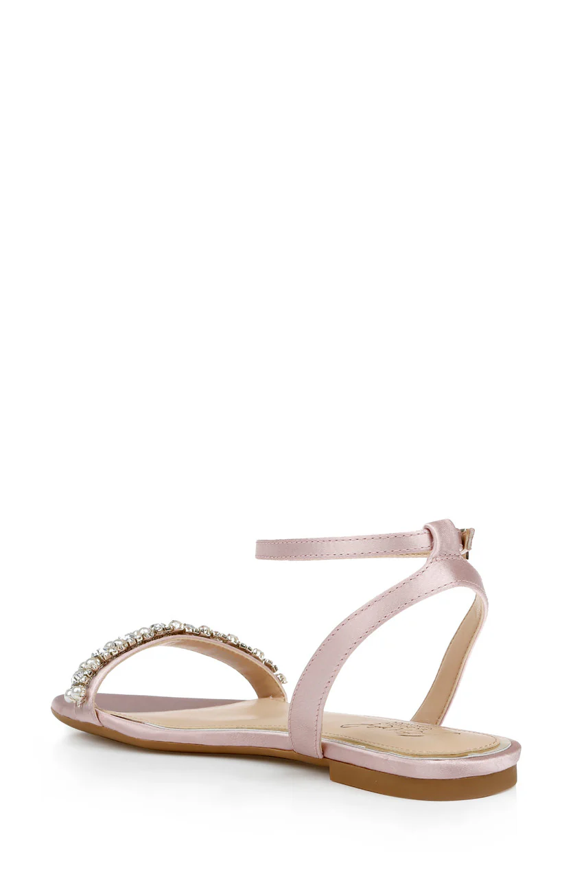 Daria Pearl and Crystal Flat Sandals - Image 3
