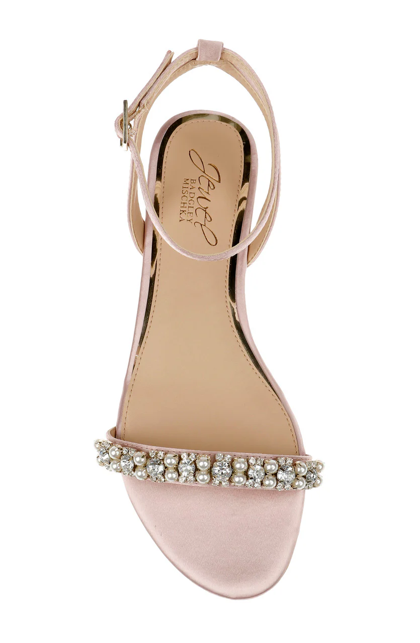 Daria Pearl and Crystal Flat Sandals - Image 5