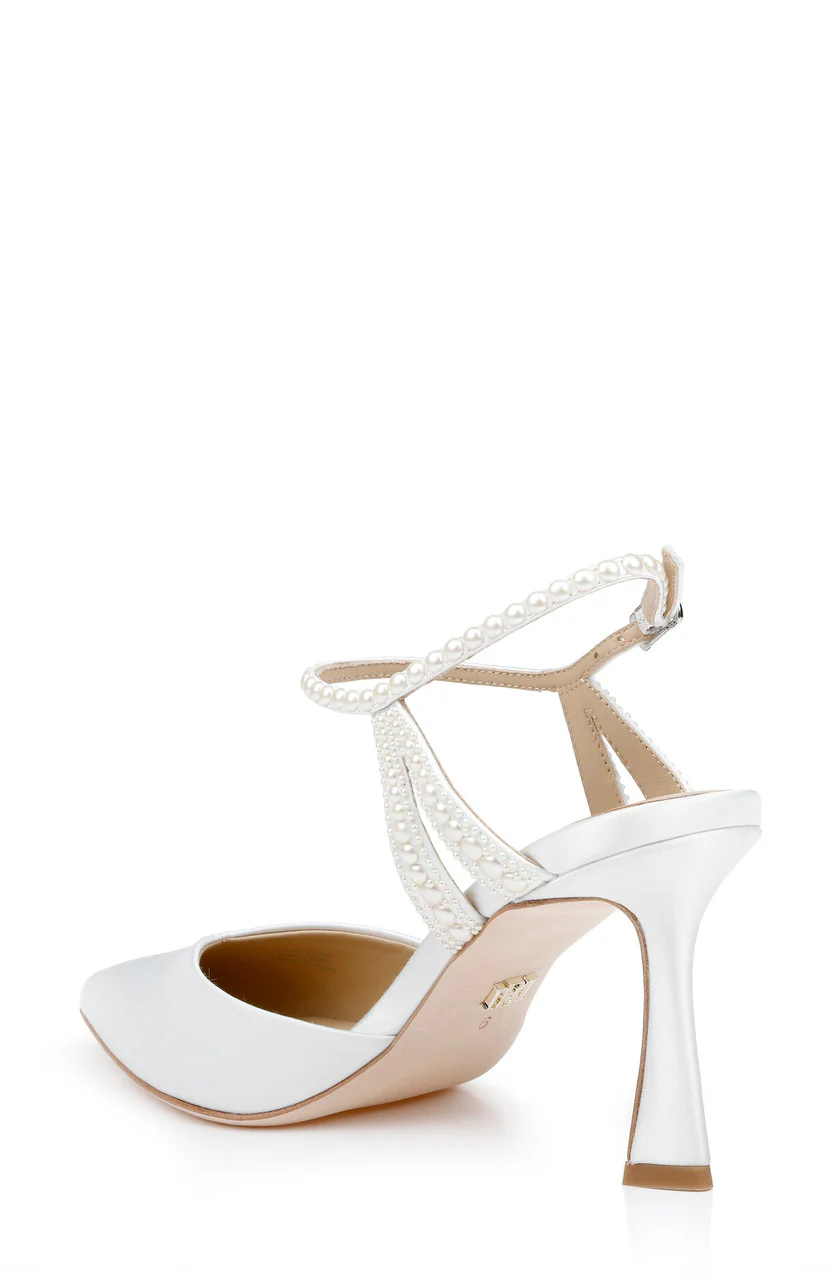 Destinee Pointed Toe Satin Pumps - Image 9