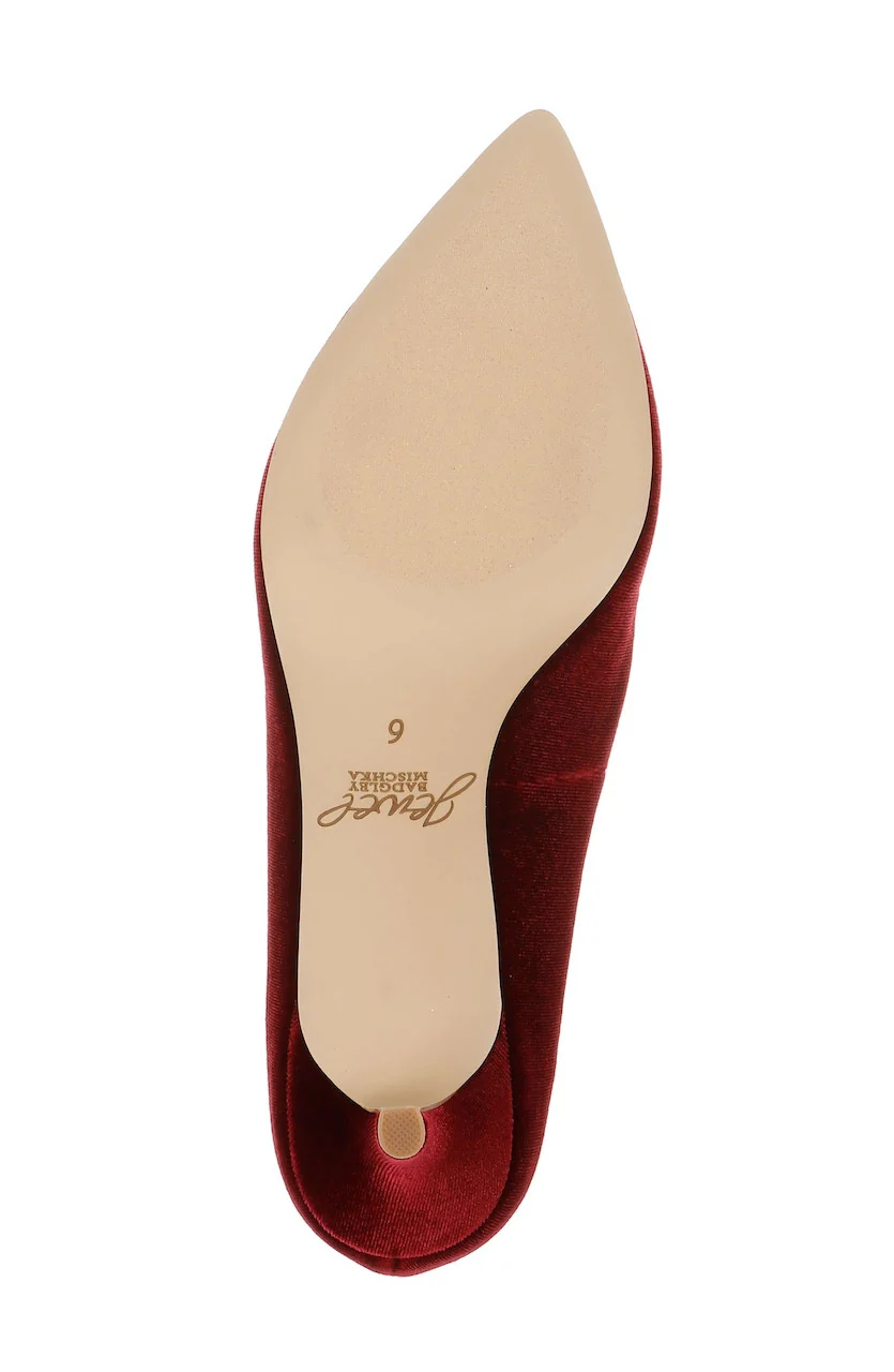 Enola Velvet Kitten Heel Pumps - Image 18