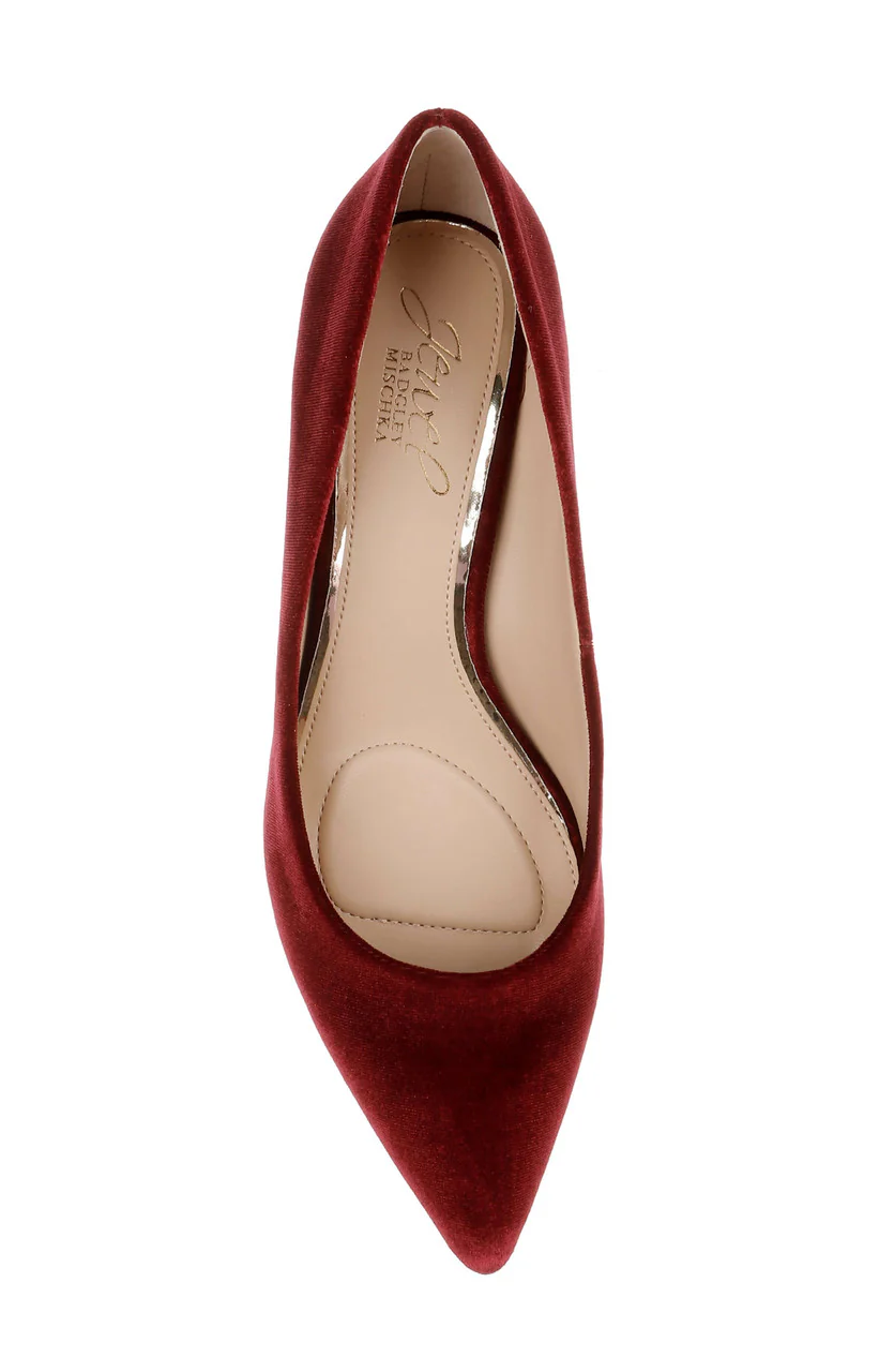 Enola Velvet Kitten Heel Pumps - Image 29