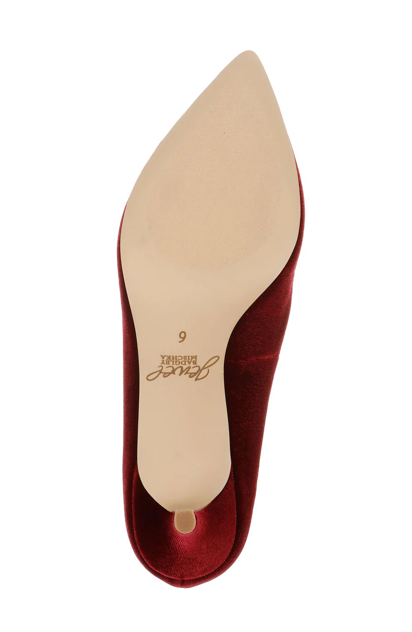 Enola Velvet Kitten Heel Pumps - Image 31