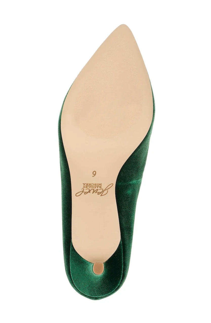 Enola Velvet Kitten Heel Pumps - Image 32