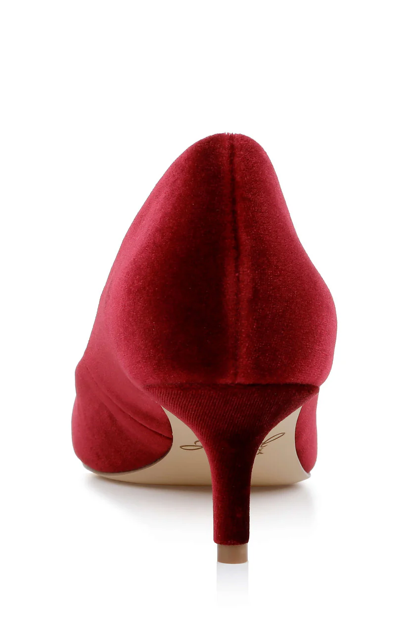 Enola Velvet Kitten Heel Pumps - Image 33