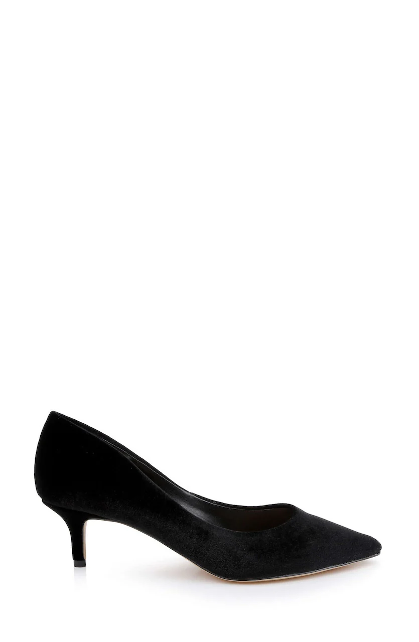 Enola Velvet Kitten Heel Pumps - Image 46