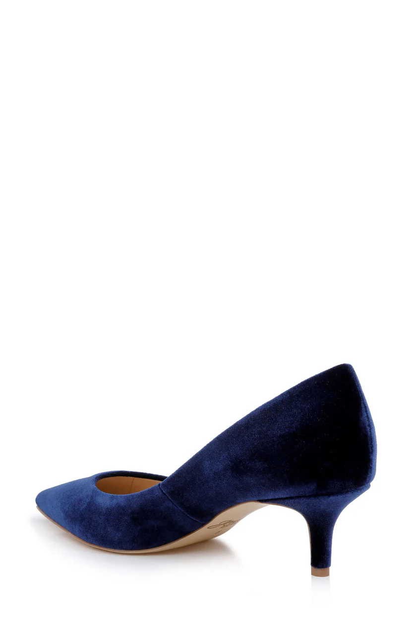 Enola Velvet Kitten Heel Pumps - Image 47
