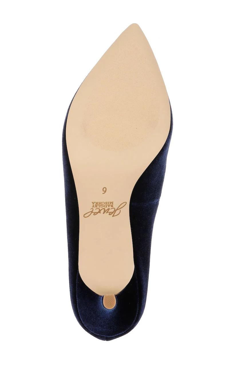 Enola Velvet Kitten Heel Pumps - Image 6