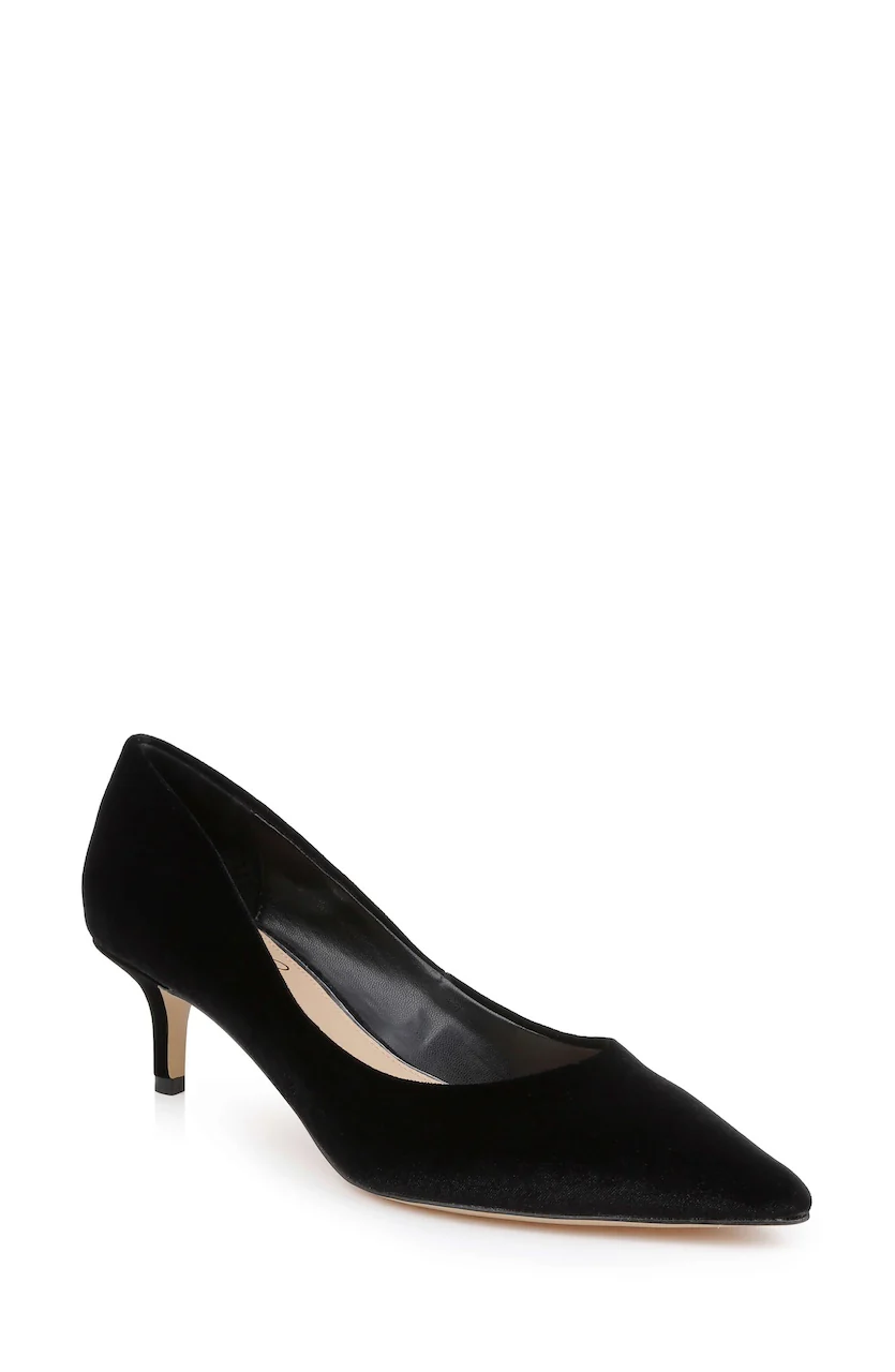 Enola Velvet Kitten Heel Pumps - Image 95