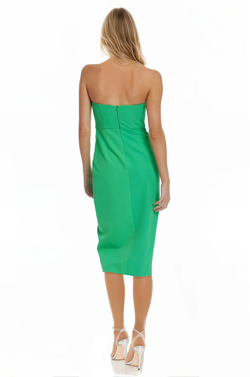 Faith Strapless Sweetheart Midi Dress - Image 3
