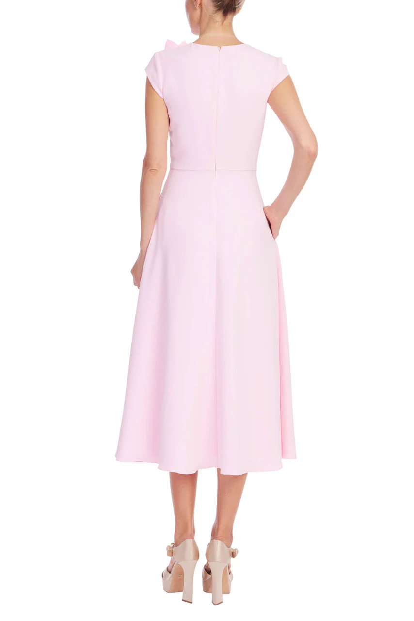 Floral Appliqué Cap sleeve Midi Dress - Image 6