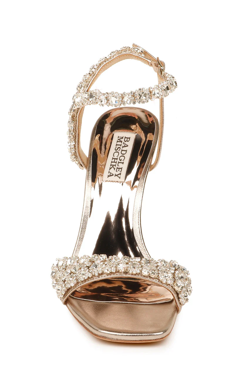 Galia Crystal Ankle Strap Evening Shoe - Image 4