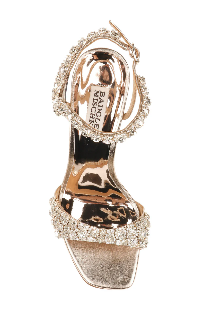 Galia Crystal Ankle Strap Evening Shoe - Image 5