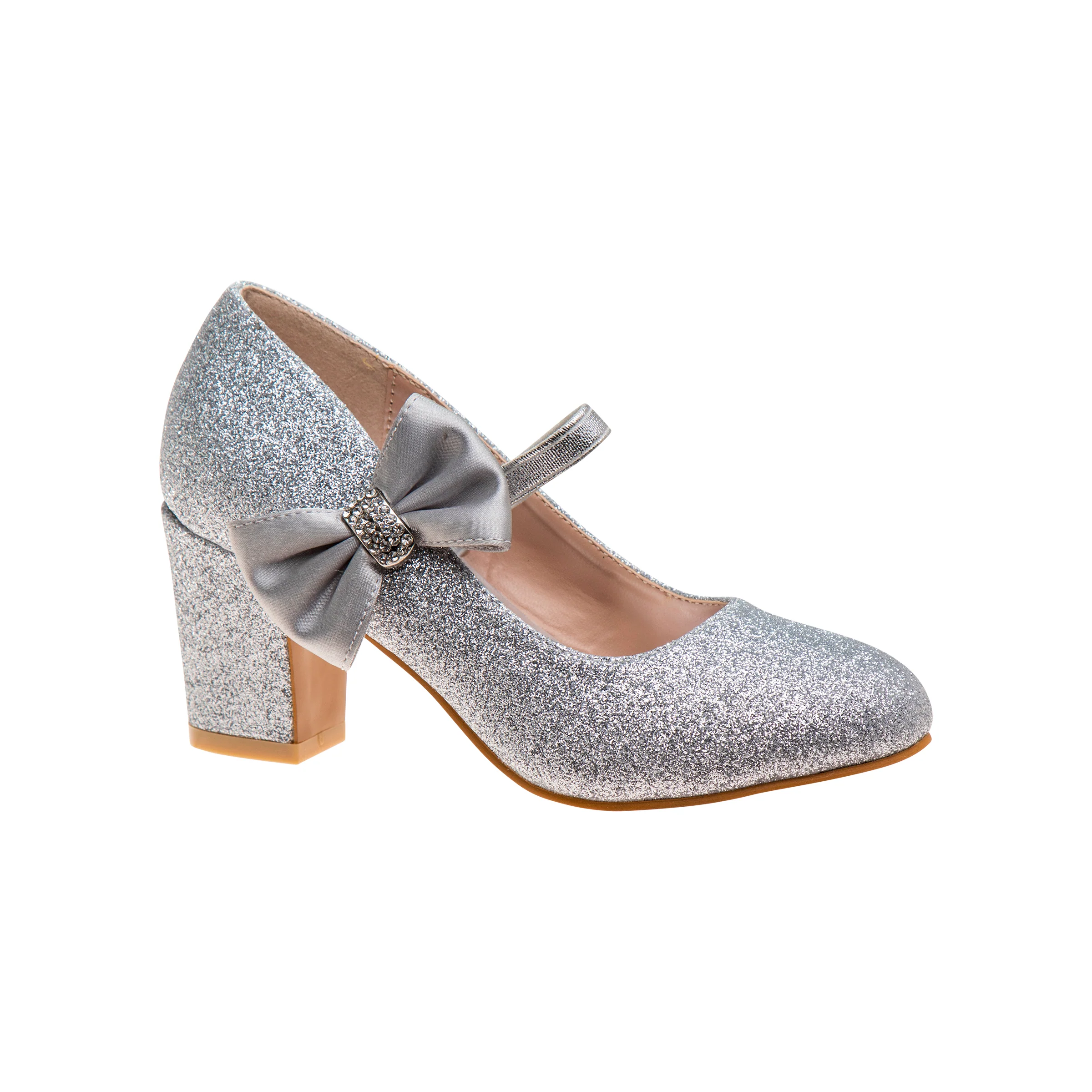 Girls' Glitter Block Heel Dress Shoes - Image 21