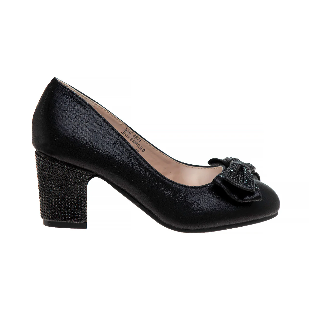 Girls' Sparkle Studded Bow Dress Shoes - Image 7