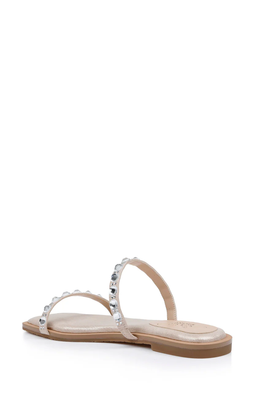 Honesty Flat Sandals with Gemstone-Studded Straps - Image 10