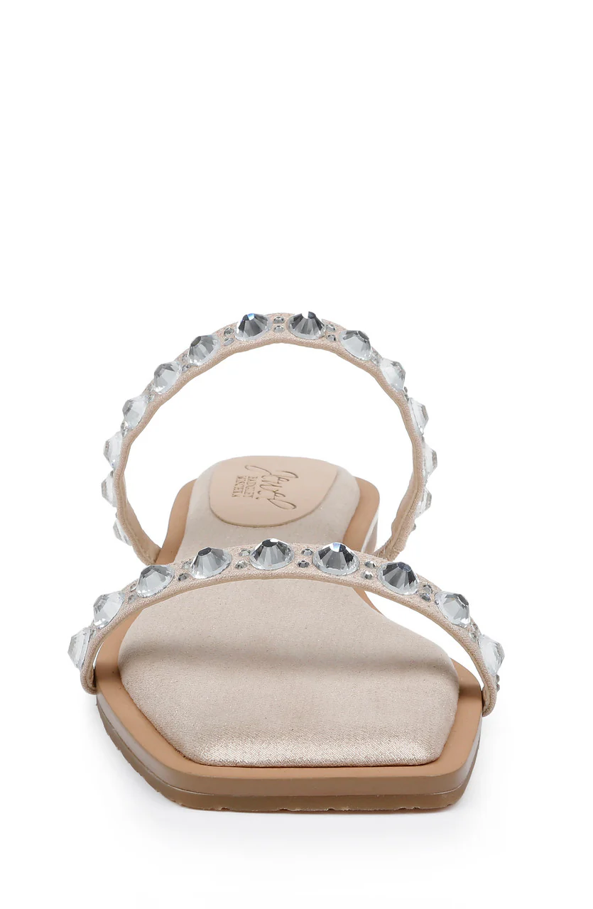 Honesty Flat Sandals with Gemstone-Studded Straps - Image 11