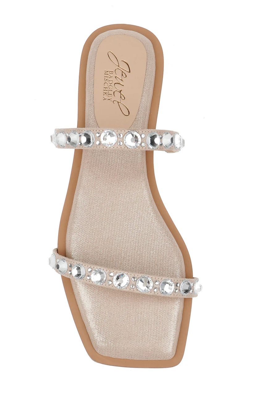 Honesty Flat Sandals with Gemstone-Studded Straps - Image 12