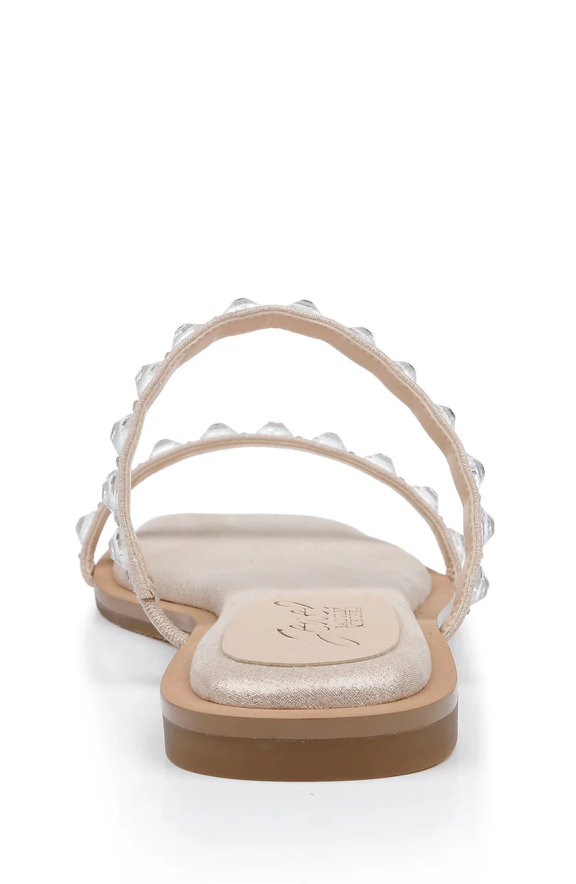 Honesty Flat Sandals with Gemstone-Studded Straps - Image 14