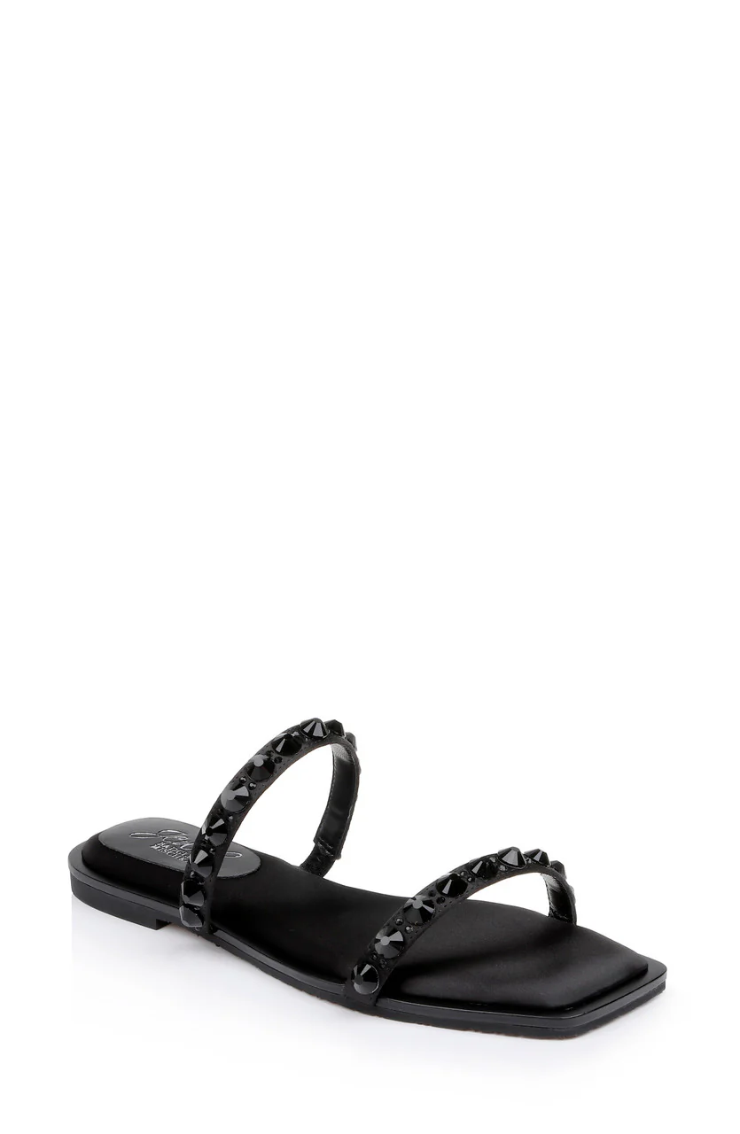 Honesty Flat Sandals with Gemstone-Studded Straps - Image 15