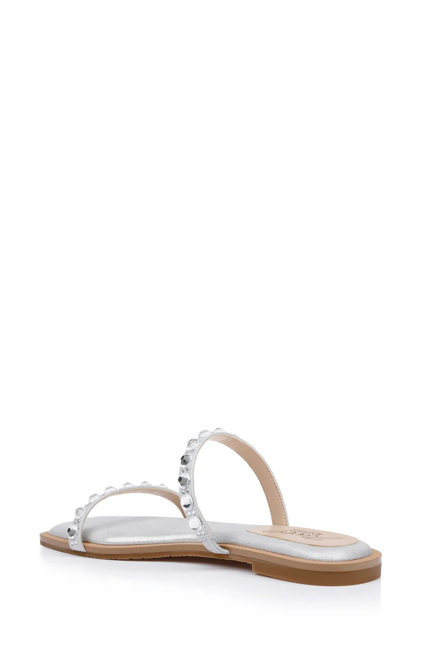 Honesty Flat Sandals with Gemstone-Studded Straps - Image 3