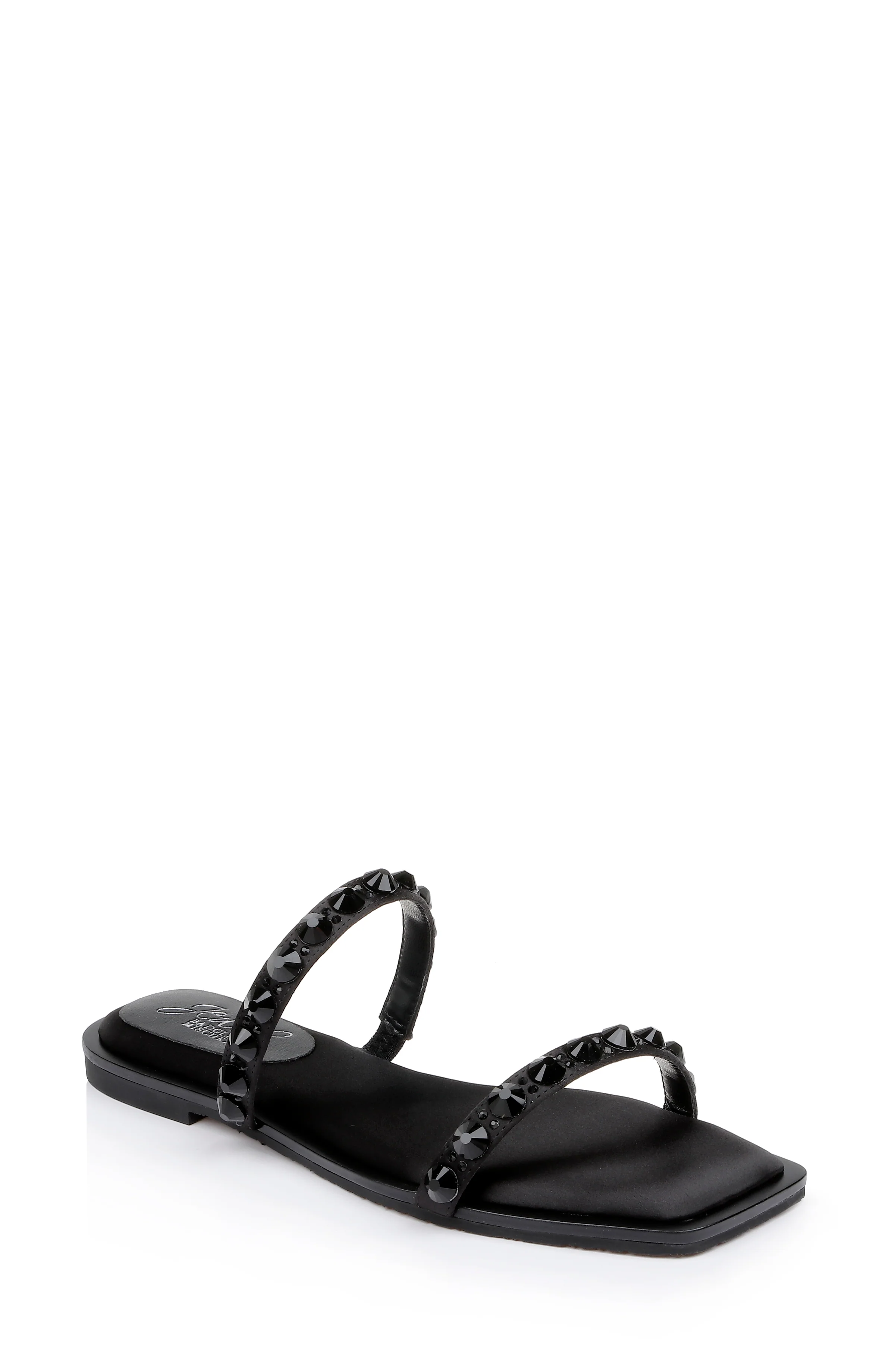 Honesty Flat Sandals with Gemstone-Studded Straps - Image 30