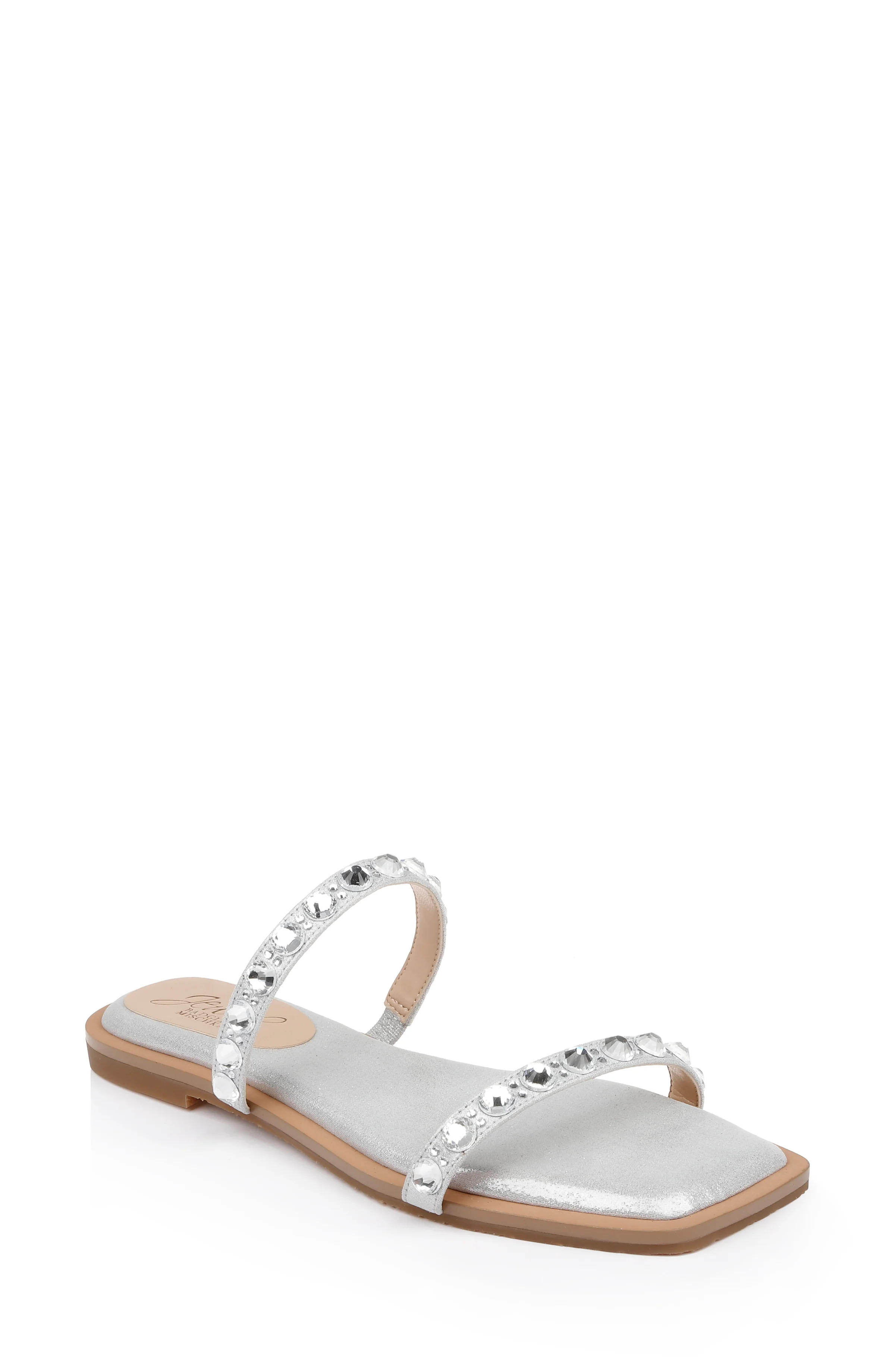 Honesty Flat Sandals with Gemstone-Studded Straps - Image 49