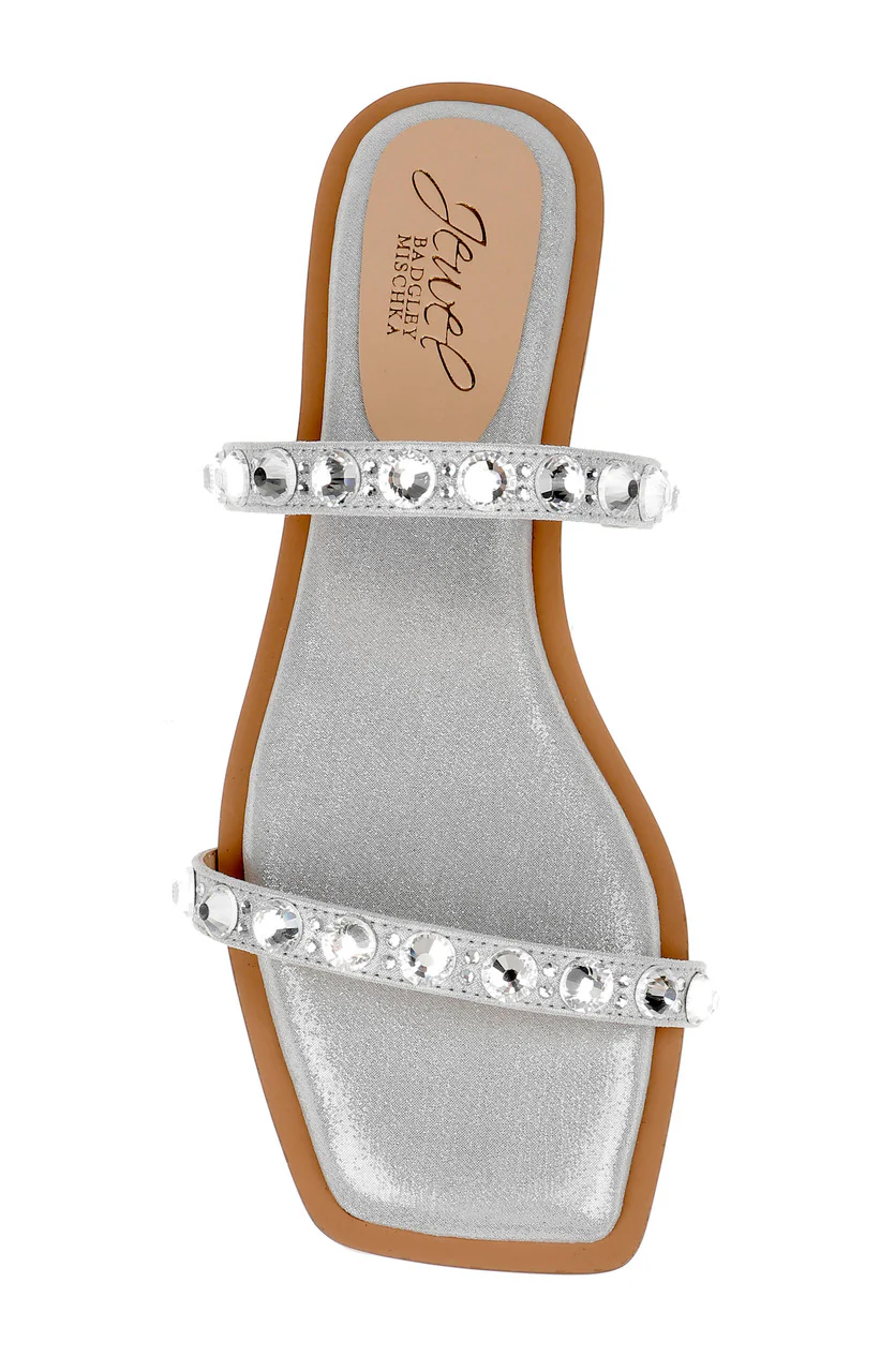 Honesty Flat Sandals with Gemstone-Studded Straps - Image 5
