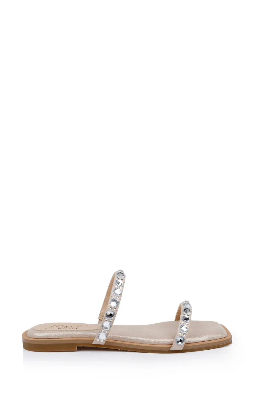Honesty Flat Sandals with Gemstone-Studded Straps - Image 9