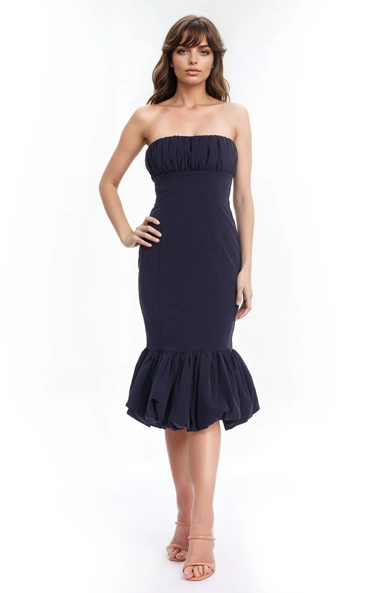 Iris Strapless Mermaid Midi Dress - Image 14