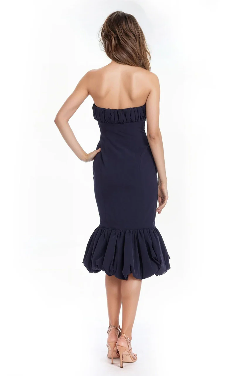 Iris Strapless Mermaid Midi Dress - Image 6