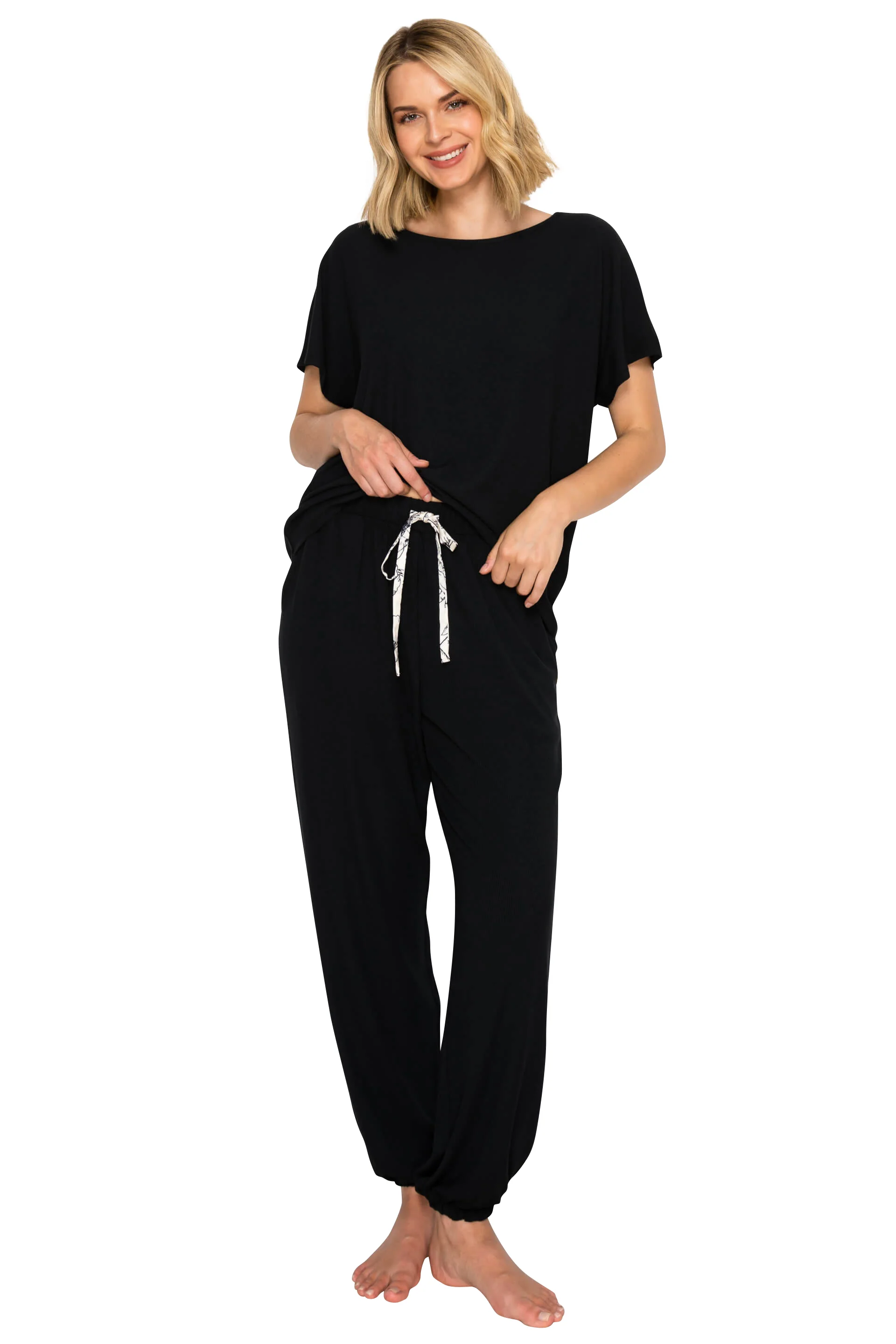 Luxe Rib Modal Blend Dolman Sleeve Jogger Set - Image 13