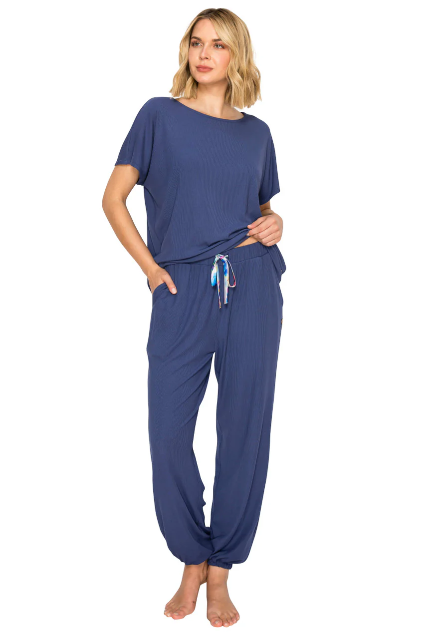 Luxe Rib Modal Blend Dolman Sleeve Jogger Set - Image 5