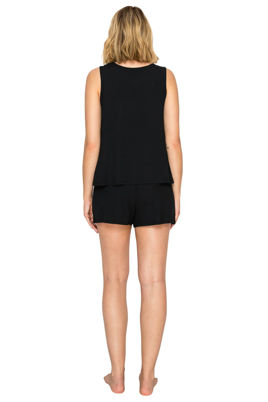 Luxe Rib Modal Blend Henley Top & Short Set - Image 7