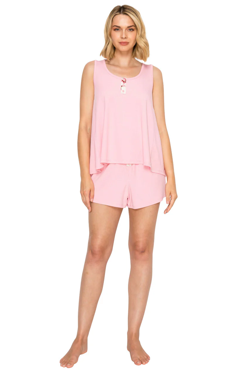 Luxe Rib Modal Blend Henley Top & Short Set - Image 9